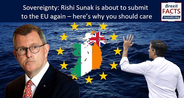 Sovereignty : Sunak is about to submit to the EU again – here’s why you should care